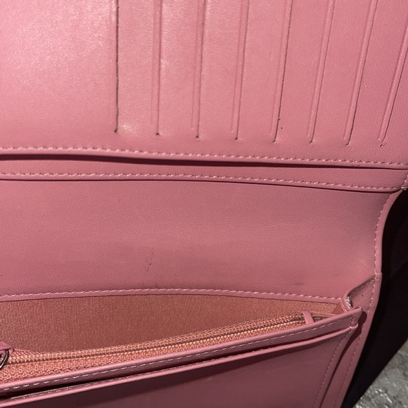 CHANEL boy pink flap long wallet lambskin quilted dust bag included - Picture 9 of 16